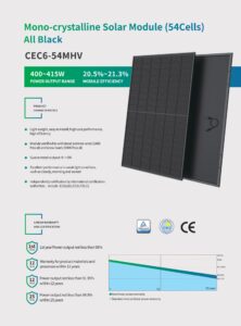 cecep solar,CEC6-54MHV Full Black,CECEP Solar - CEC6-54MHV