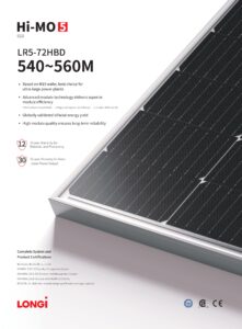 Longi LR5-72HBD-550M