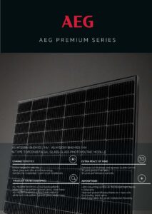 Panneau solaire AEG Premium AS-M1208Y-BH(M10)/HV 480 W – module bifacial verre-verre N-Type TOPCon