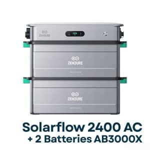 Kit Zendure SolarFlow 2400 AC avec 2 batteries AB3000X - systeme de stockage solaire LiFePO4 5,76 kWh