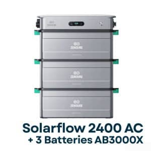Kit Zendure SolarFlow 2400 AC avec 3 batteries AB3000X - systeme de stockage solaire LiFePO4 8,64 kWh