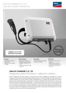 SMA EV Charger 22 kW borne de recharge triphasee type 2 intelligente pour voiture electrique avec optimisation solaire