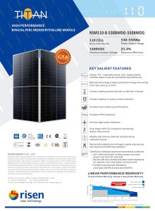 Lot de panneaux solaires neufs Risen Energy RSM110-8-540BMDG 540W bifacial en emballage d origine