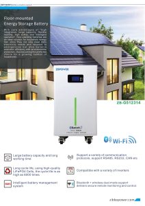 Batterie lithium ZBPower ZB-G512314 16.18kWh LiFePO4 au sol compatible onduleurs hybrides