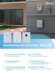 Batterie lithium Deye SE-F5 Pro-C 5.12kWh LiFePO4 avec ecran integre et BMS avance